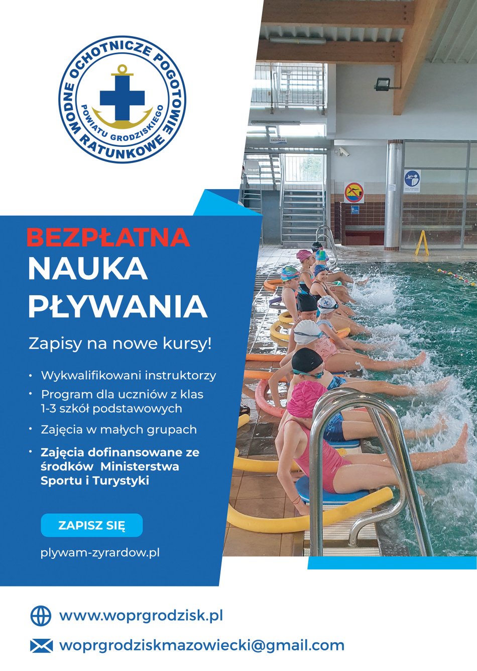 BEZPŁATNE ZAJĘCIA PŁYWACKIE DLA DZIECI Z KLAS 1-3!!