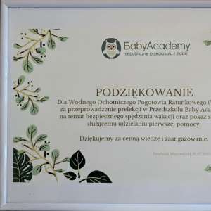 Profilaktyka w Przedszkolu Bab - WOPR Grodzisk